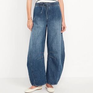 Old Navy Blue Denim Barrel Jeans